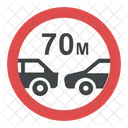 Distance Sign Prohibitory Icon