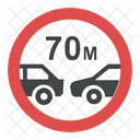 Distance Between Vehicles Sign  Icon