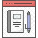 Distance Learning Elearning Modern Education Icon