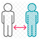 Coronavirus Distancia Social Personas Icono