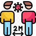 Virus Mantener Distancia Coronavirus Icon