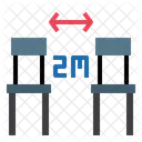 Distanciamento Social Entre Cadeira Distanciamento Social Protecao Ícone