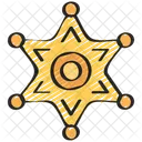 Distintivo De Xerife Policia Policiamento Ícone