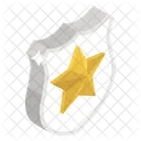 Escudo Estrela Distintivo De Policia Distintivo De Seguranca Ícone