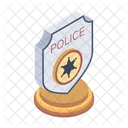 Scudo Della Polizia Distintivo Della Polizia Emblema Della Polizia Icon