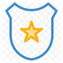 Policia Distintivo Grau Ícone