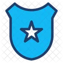 Policia Distintivo Grau Ícone