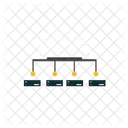 Distribución de datos en la nube  Icono