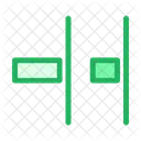 Distribución horizontal Alineación derecha  Icono