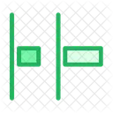 Distribución horizontal Alineación izquierda  Icono