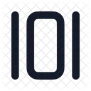 Distribute Spacing Horizontal Tool Text Icon