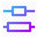 Distribute Vertical Center Icon