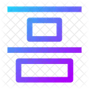 Distribute Vertical Top Icon