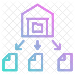 Distributed Icon - Download in Gradient Style