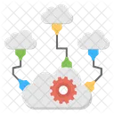 Distributed Cloud Process Icon