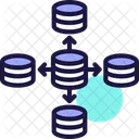 Distributed Database Distributed Server Server Connection Icon