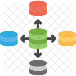 Distributed Database Icon - Download in Flat Style