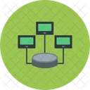 Database Centralized Database Database Network Icon