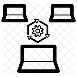 Distributed Processing Icon - Download in Line Style
