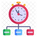 Time Flow Distributed Time Hierarchy Icon