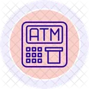 Icone De Ligne De Distributeur Automatique De Billets Icon