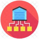 Distribution Center Shipping And Delivery Warehouse Icon