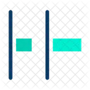 Répartition horizontale Aligner à gauche  Icône