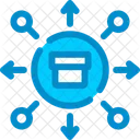 Distribution Allocation Dissemination Icon