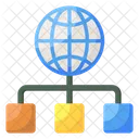Distribution Network Global Network Worldwide Network Icon