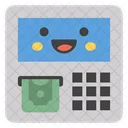 Distributore Di Soldi Emoji Bancomat Emoticon Bancomat Icon