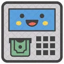 Distributore Di Soldi Emoji Bancomat Emoticon Bancomat Icon