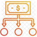 Diversification Network Dollar Icon