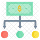 Diversification Network Dollar Icon