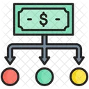 Diversification Network Dollar Icon