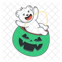 Diversion De Halloween Oso Feliz Peluche De Halloween Icon