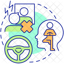 Divert negative self talk Icon - Download in Colored Outline Style