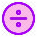 Divide Sign Circle Icon