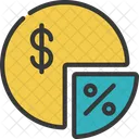 Dividends Divided Percentage Icon