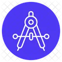 Divider Compass Geometry Icon