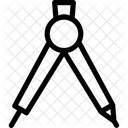 Divider Compass Geometry Icon