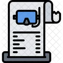 Diving Bill Diving Invoice Mask Icon