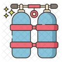 Diving Cylinder Breathing Gas Oxygen Tank Icon