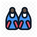 Diving Fins Footwear Icon