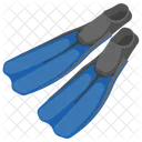 Diving Flippers Flippers Footwear Icon