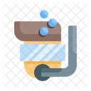 Flat Diving Mask Icon
