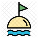 Diving Spot Diving Flag Icon
