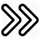 Divisa Dupla Direita Proxima Seta Setas Ícone