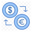 Cambio De Divisas Conversion De Dinero Cambio De Moneda Icono