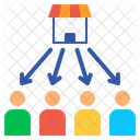 Division Of Labor Operator Businessman Customer Turnover Offering Retail Sale Distribution Icon