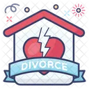 Divorce Breakup Seperation Icon